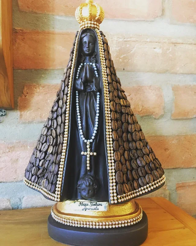 Nossa Senhora em Gesso 25cm - Café